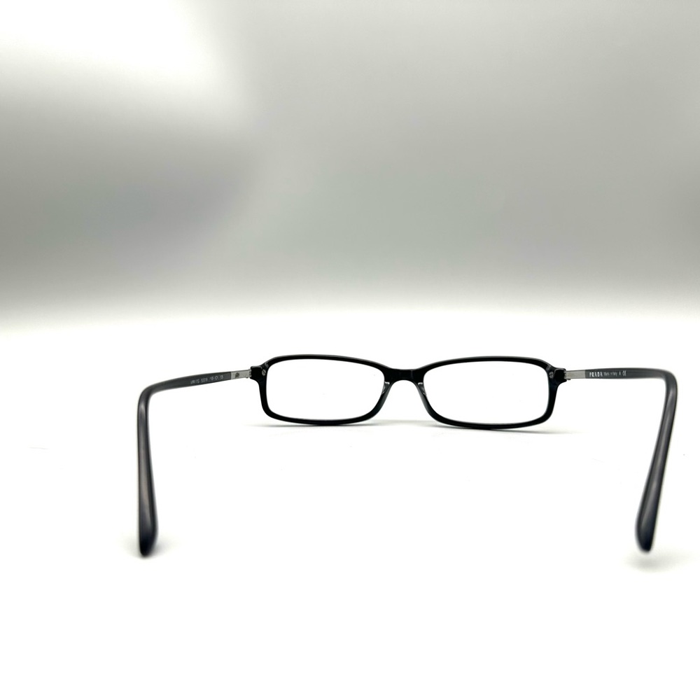 Prada Black Silver Rectangular Glasses Italy Vpr1… - image 4